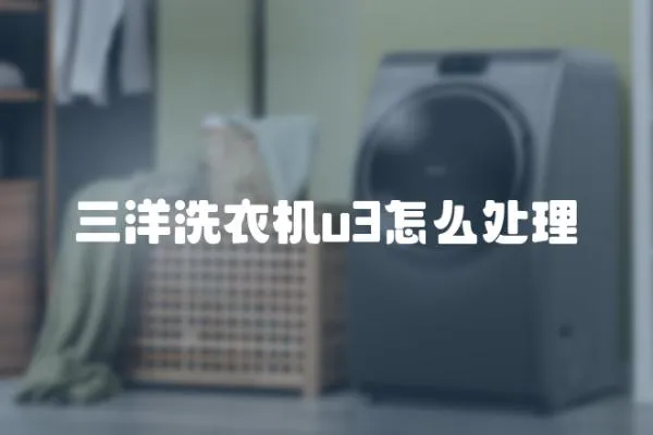 三洋洗衣機u3怎么處理