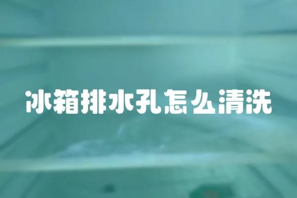 冰箱排水孔怎么清洗