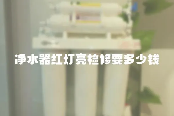 凈水器紅燈亮檢修要多少錢