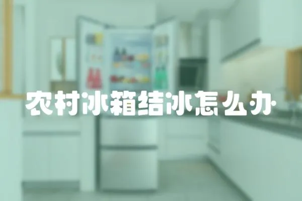 農村冰箱結冰怎么辦