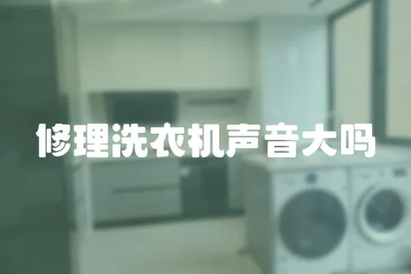 修理洗衣機聲音大嗎