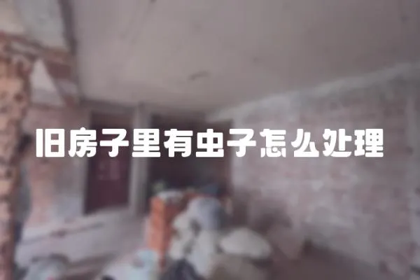 舊房子里有蟲子怎么處理