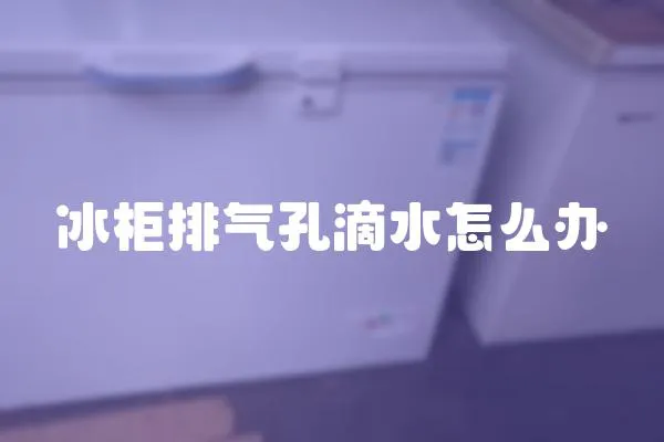 冰柜排氣孔滴水怎么辦