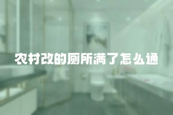 農村改的廁所滿了怎么通