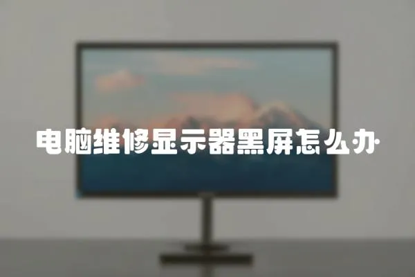 電腦維修顯示器黑屏怎么辦