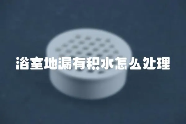 浴室地漏有積水怎么處理
