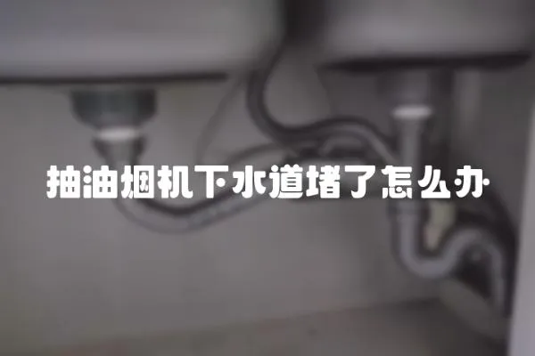 抽油煙機下水道堵了怎么辦