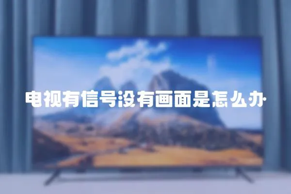 電視有信號沒有畫面是怎么辦