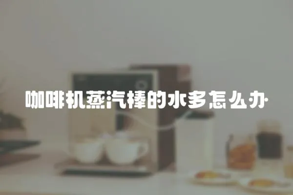 咖啡機蒸汽棒的水多怎么辦