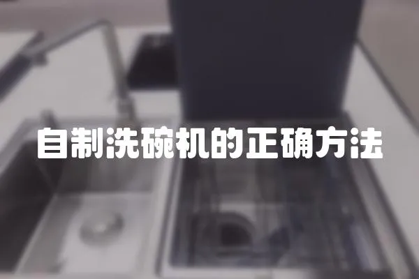 自制洗碗機的正確方法
