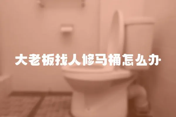 大老板找人修馬桶怎么辦