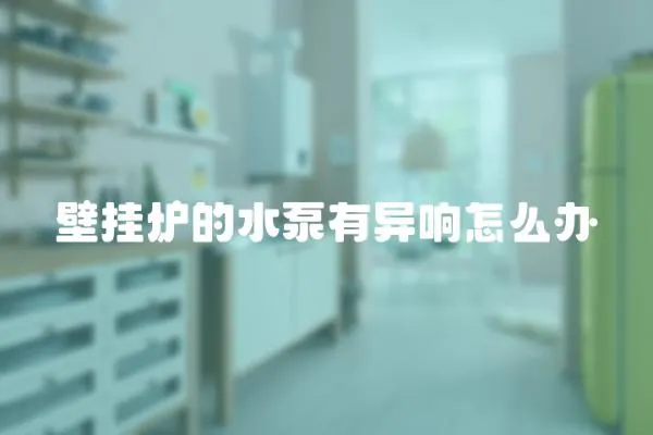 壁掛爐的水泵有異響怎么辦