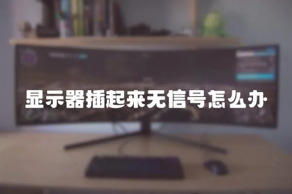 顯示器插起來無信號怎么辦