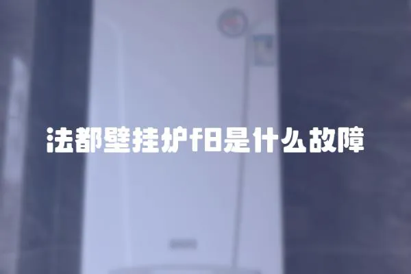 法都壁挂炉f8是什么故障