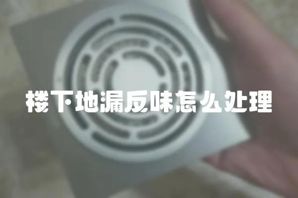 樓下地漏反味怎么處理