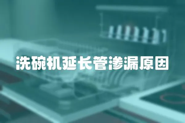 洗碗機延長管滲漏原因