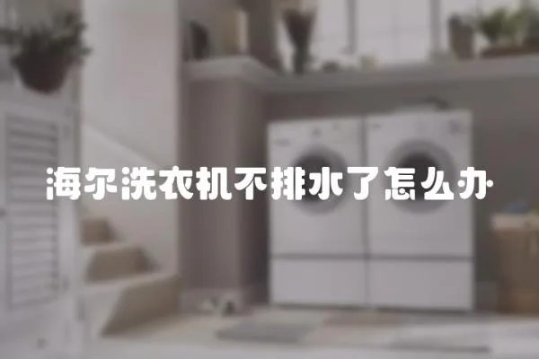 海爾洗衣機不排水了怎么辦