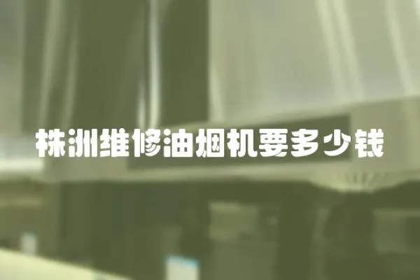 株洲維修油煙機要多少錢