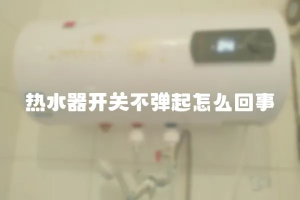 熱水器開關不彈起怎么回事