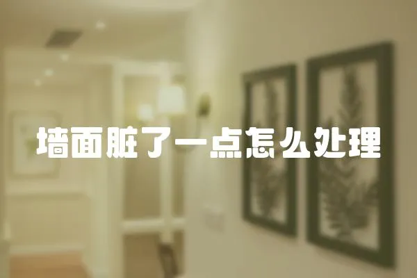 墻面臟了一點(diǎn)怎么處理