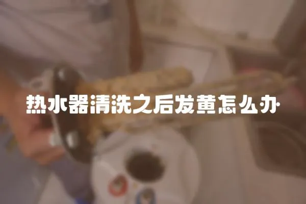 熱水器清洗之后發(fā)黃怎么辦