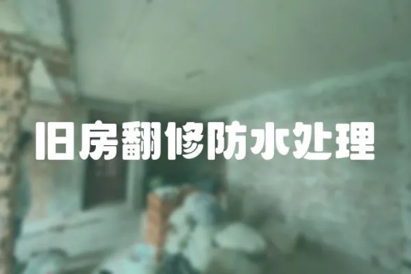 舊房翻修防水處理