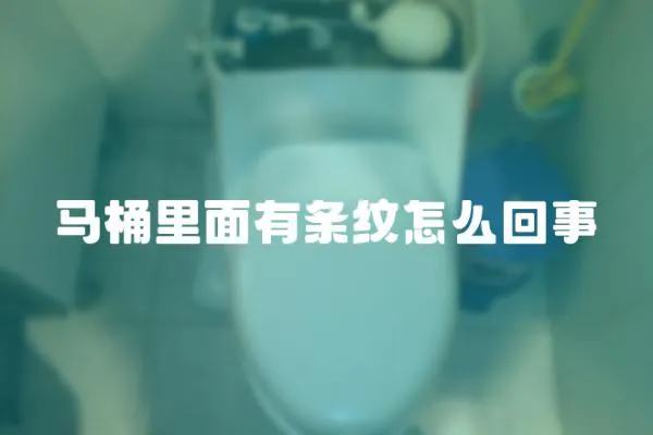 馬桶里面有條紋怎么回事