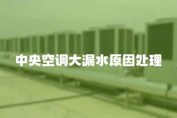 中央空調大漏水原因處理