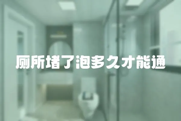 廁所堵了泡多久才能通