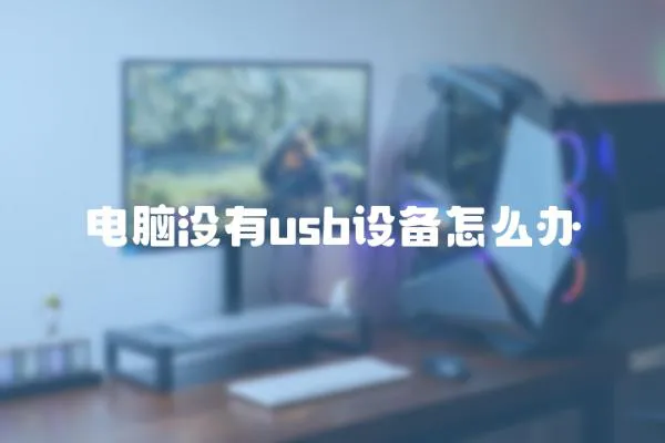 電腦沒有usb設備怎么辦