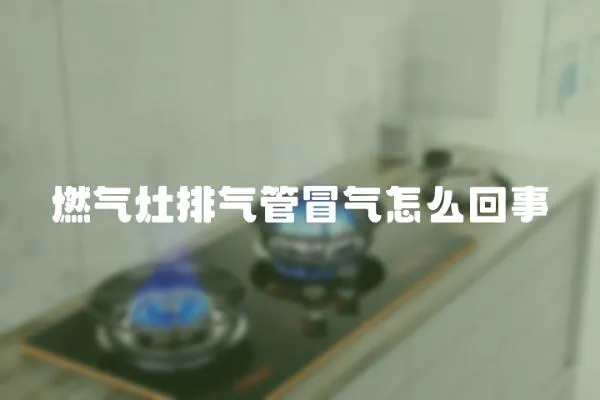 燃氣灶排氣管冒氣怎么回事