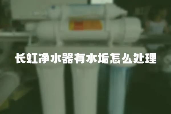 長虹凈水器有水垢怎么處理