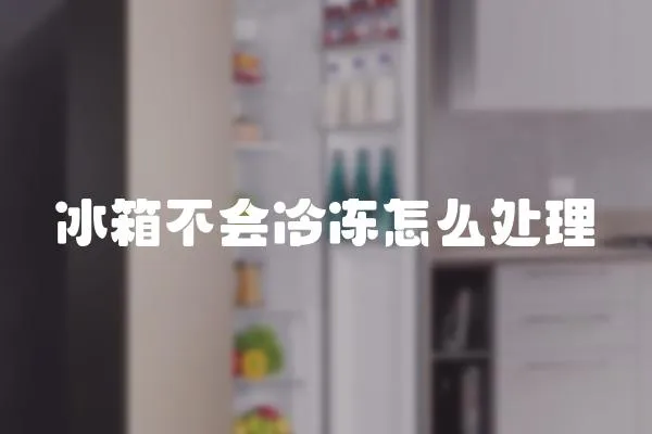 冰箱不會冷凍怎么處理