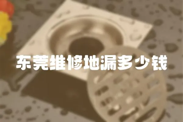 東莞維修地漏多少錢