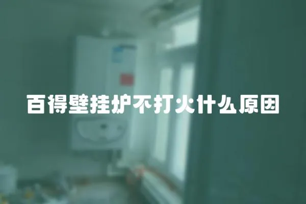百得壁掛爐不打火什么原因