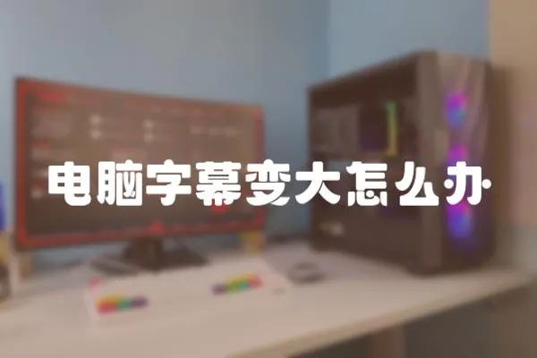 電腦字幕變大怎么辦