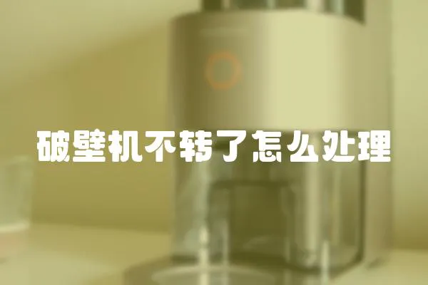破壁機(jī)不轉(zhuǎn)了怎么處理