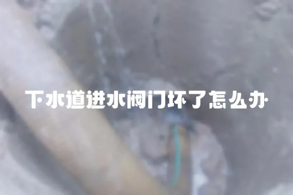 下水道進水閥門壞了怎么辦