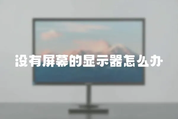 沒有屏幕的顯示器怎么辦