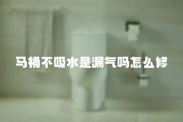 馬桶不吸水是漏氣嗎怎么修