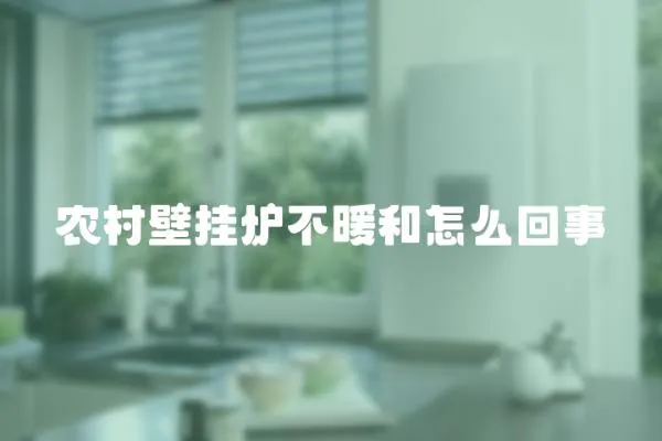 農村壁掛爐不暖和怎么回事