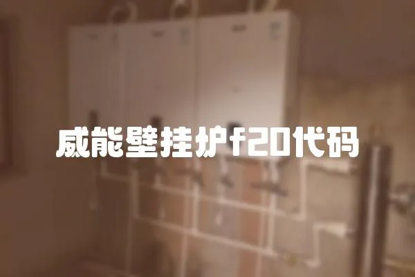 威能壁掛爐f20代碼