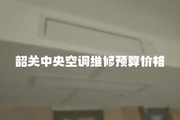 韶關(guān)中央空調(diào)維修預(yù)算價格
