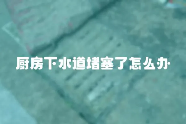 廚房下水道堵塞了怎么辦