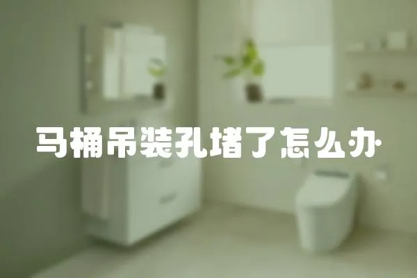 馬桶吊裝孔堵了怎么辦