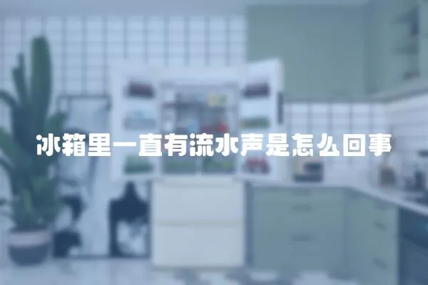 冰箱里一直有流水聲是怎么回事