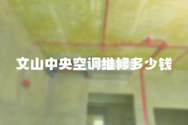 文山中央空調維修多少錢