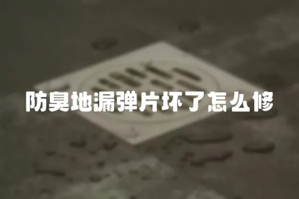 防臭地漏彈片壞了怎么修