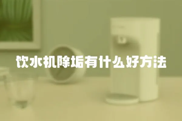 飲水機除垢有什么好方法
