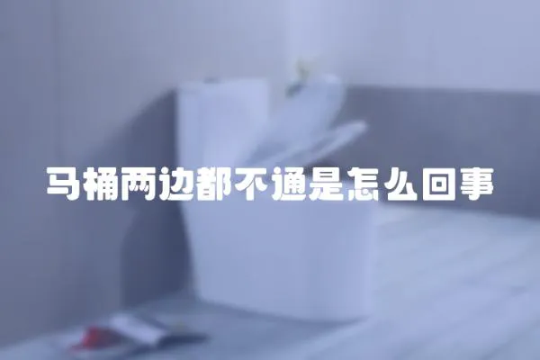 馬桶兩邊都不通是怎么回事